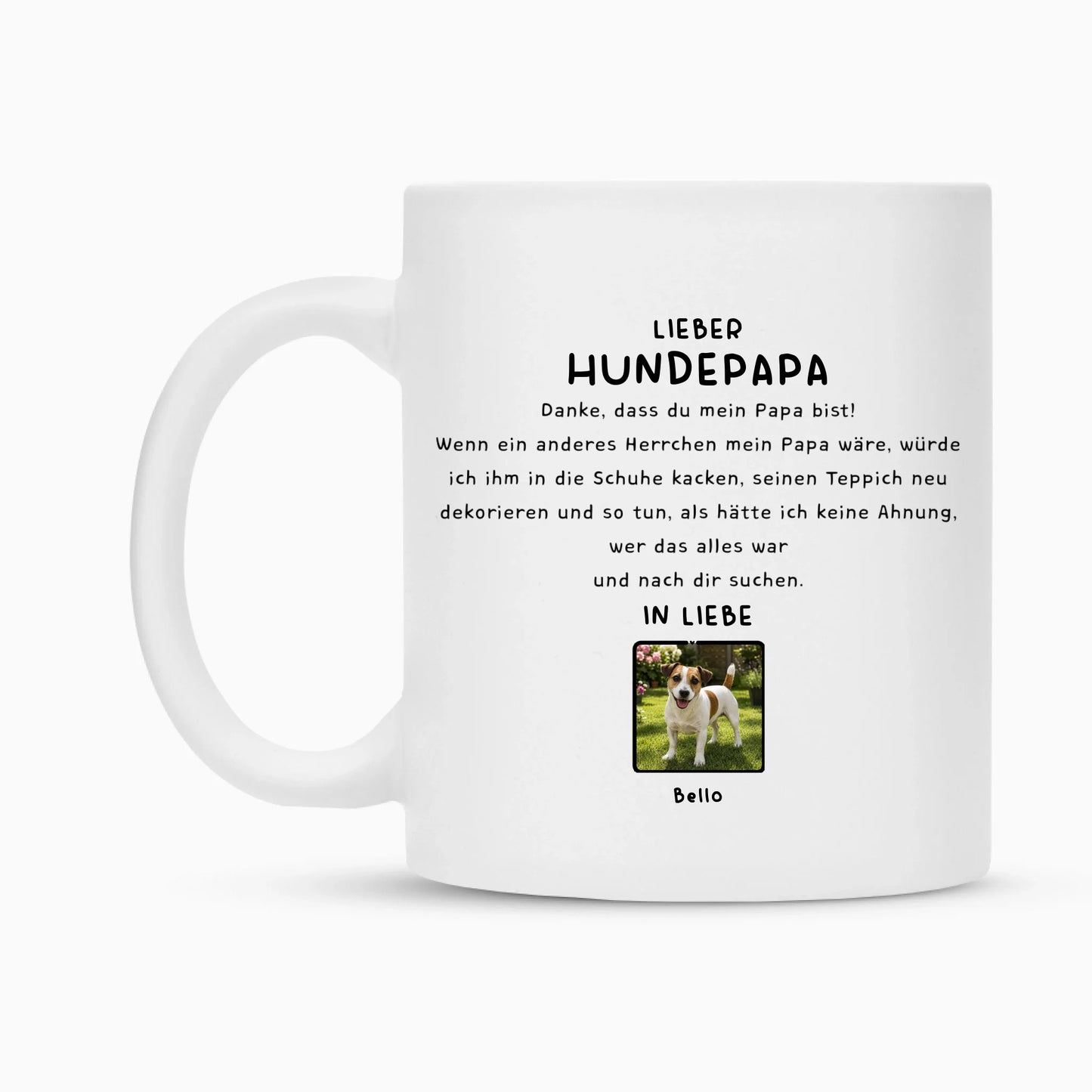 Personalisierte Tasse "Hundepapa"