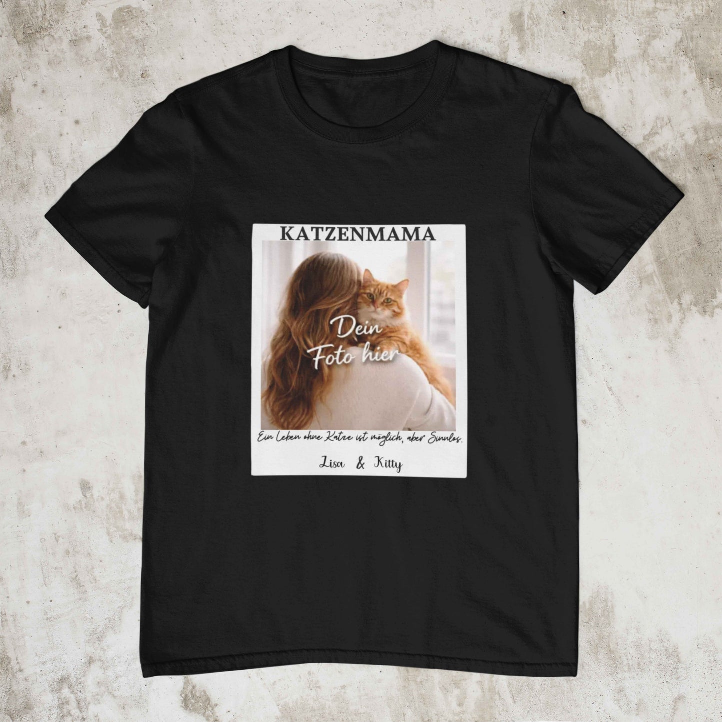 Personalisierbares Katzenmama Shirt Unisex