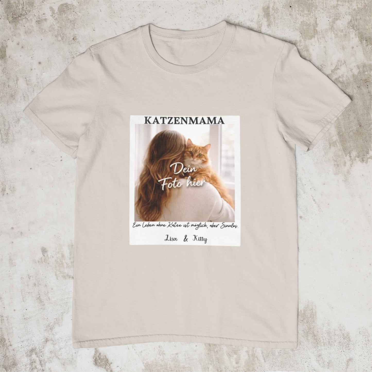 Personalisierbares Katzenmama Shirt Unisex